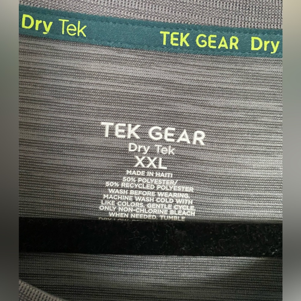 Tek Gear Gray Dry Tek Short Sleeve Tee | Size XXL NWT - Picture 2 of 5